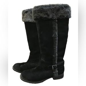 Kenneth Cole Reaction boots, black suede